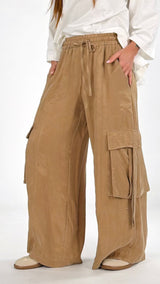 Pantalone cargo cupro T.