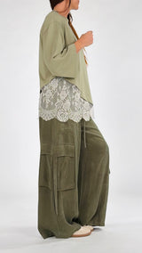 T-shirt over asimmetrica pizzo H.