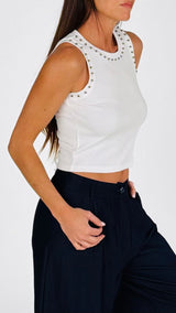 Crop top borchiette you
