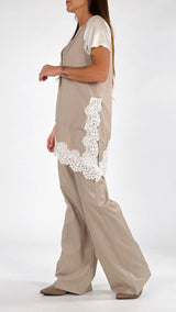 Pantalone gessato tela leggera H.