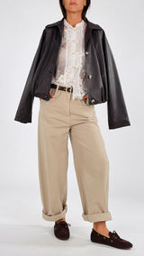 Bomber ecopelle intrecciato H.