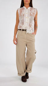 Camicia pizzo alamari T.