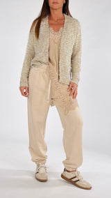 Cardigan fili lamé H.