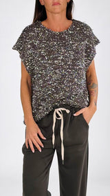 Pull smanicato fili lamé H.