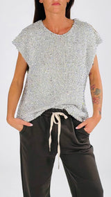 Pull smanicato fili lamé H.