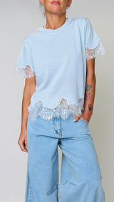 Pull filo m/m fondo pizzo