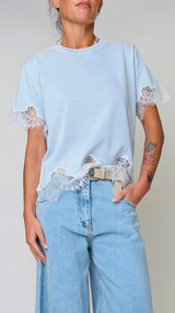 Pull filo m/m fondo pizzo