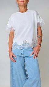 Pull filo m/m fondo pizzo