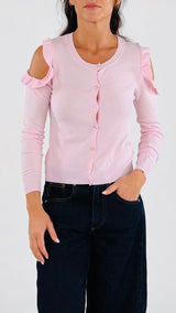 Cardigan cut out rouches Vic.
