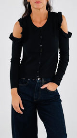 Cardigan cut out rouches Vic.