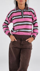 Polo righe color Vic.