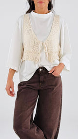 T-shirt gilet uncinetto H.