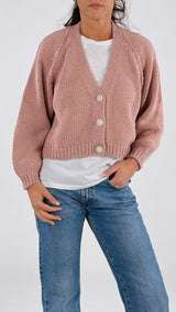 Cardigan bottoni perle H.