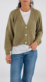Cardigan bottoni perle H.