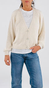 Cardigan bottoni perle H.