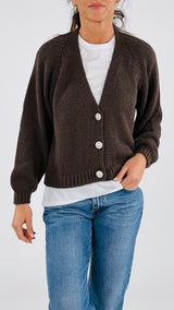 Cardigan bottoni perle H.