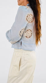 Camicia corta rosoni crochet T.