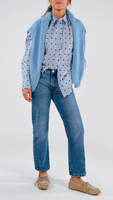 Camicia over righe nappine You