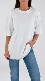 T-shirt over costina spalline H.
