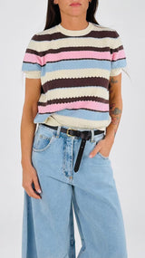 Pull punzonato righe Vic.