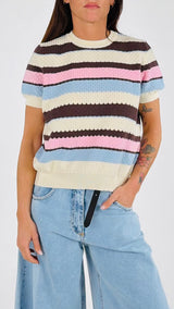 Pull punzonato righe Vic.