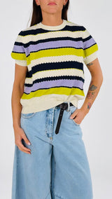 Pull punzonato righe Vic.