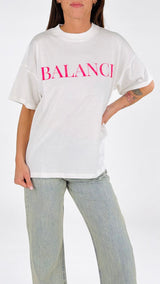 T-shirt over balance Vic.