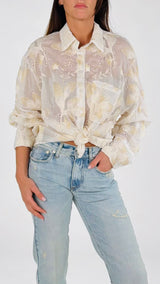 Camicia foliage fili lurex H.