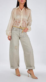 Camicia ricami bustino pizzo H.