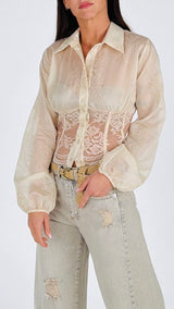 Camicia ricami bustino pizzo H.