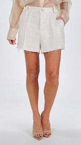 Short stuoia paillettes H.
