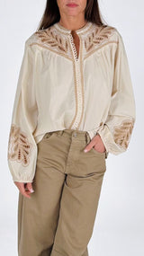 Camicia collo+manica intarsi H.