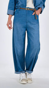 Pantalone egg chambray H.