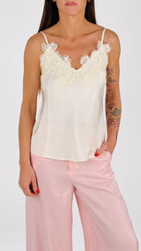 Top lingerie scollo macramé