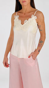 Top lingerie scollo macramé