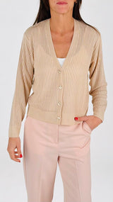 Cardigan viscosa costina traforo H.
