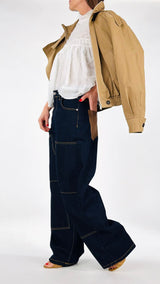 Jeans Ilary suede blu