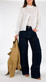 Jeans Ilary suede blu