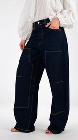 Jeans Ilary suede blu