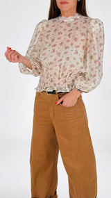 Camicia fiori elasticata T