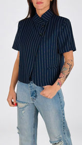 Giacca coreana gessata m/m H.