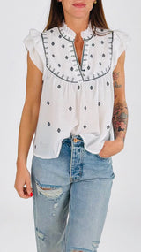Camicia mussola aletta ricami K.