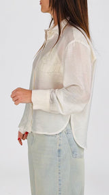 Camicia organza+top crochet H.