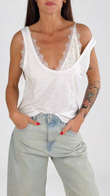 Canotta fiammata+top pizzo H.