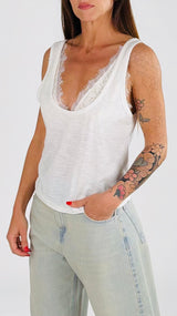 Canotta fiammata+top pizzo H.