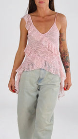 Top rouches punte pizzo H.