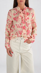 Camicia crêpe fiori kiki