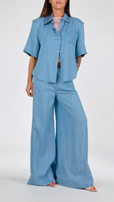 Camicia chambray viscosa H.