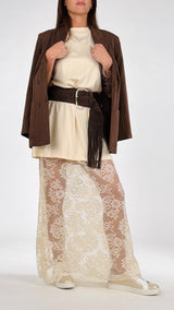 Abito jersey+sottoveste pizzo H.