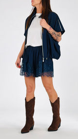 Short pizzo viscosa crêpe H.